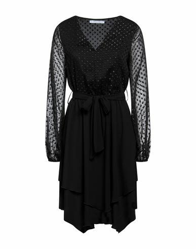 Caractère Woman Mini dress Black Polyester Cover