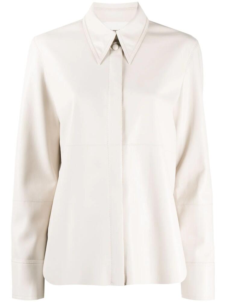 Nanushka Naum vegan leather shirt - Neutrals Cover