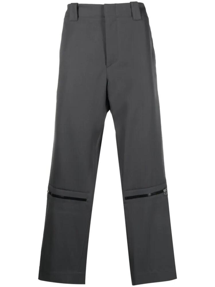 OAMC zip-detail straight-leg trousers - Grey Cover