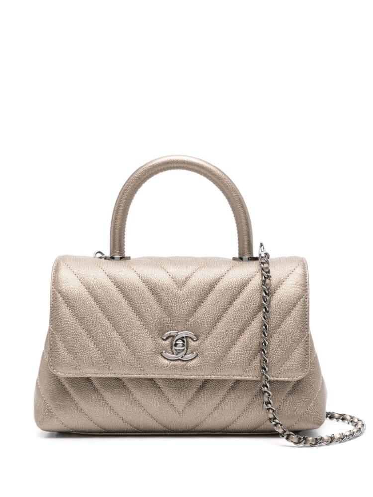 CHANEL Pre-Owned mini Coco Handle Flap bag - Brown Cover