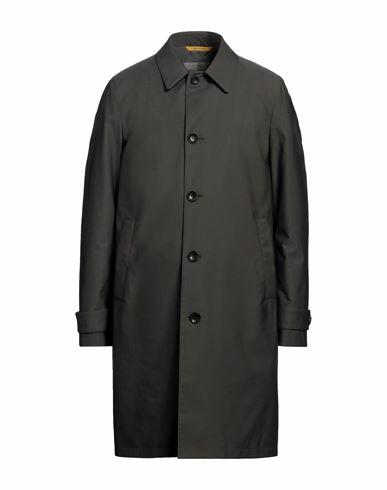 Canali Man Coat Dark green Wool, Polyamide, Silk, Cupro, Polyester Cover