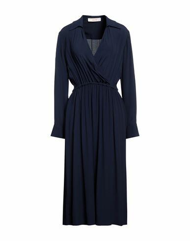 Jucca Woman Midi dress Midnight blue Acetate, Silk Cover