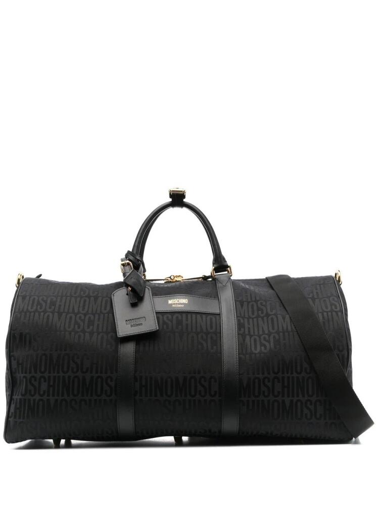 Moschino logo-print duffle bag - Black Cover