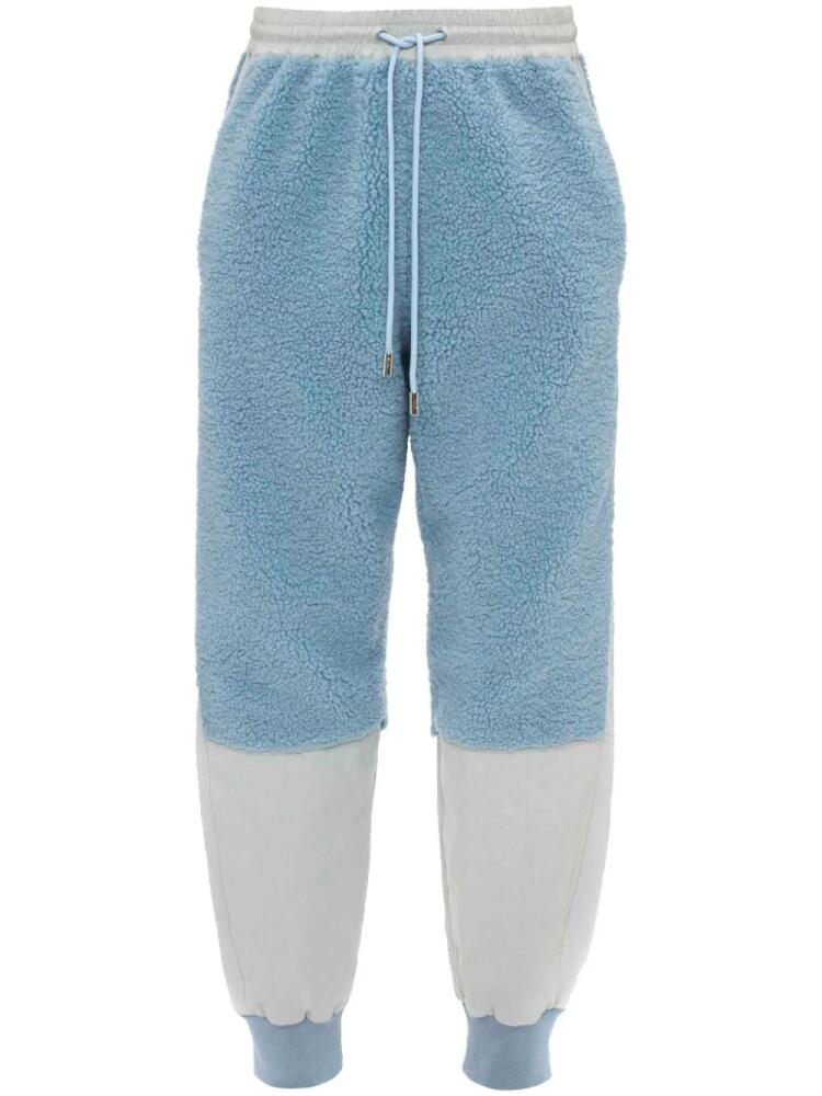 JW Anderson two-tone panelled drawstring track pants - Blue Cover