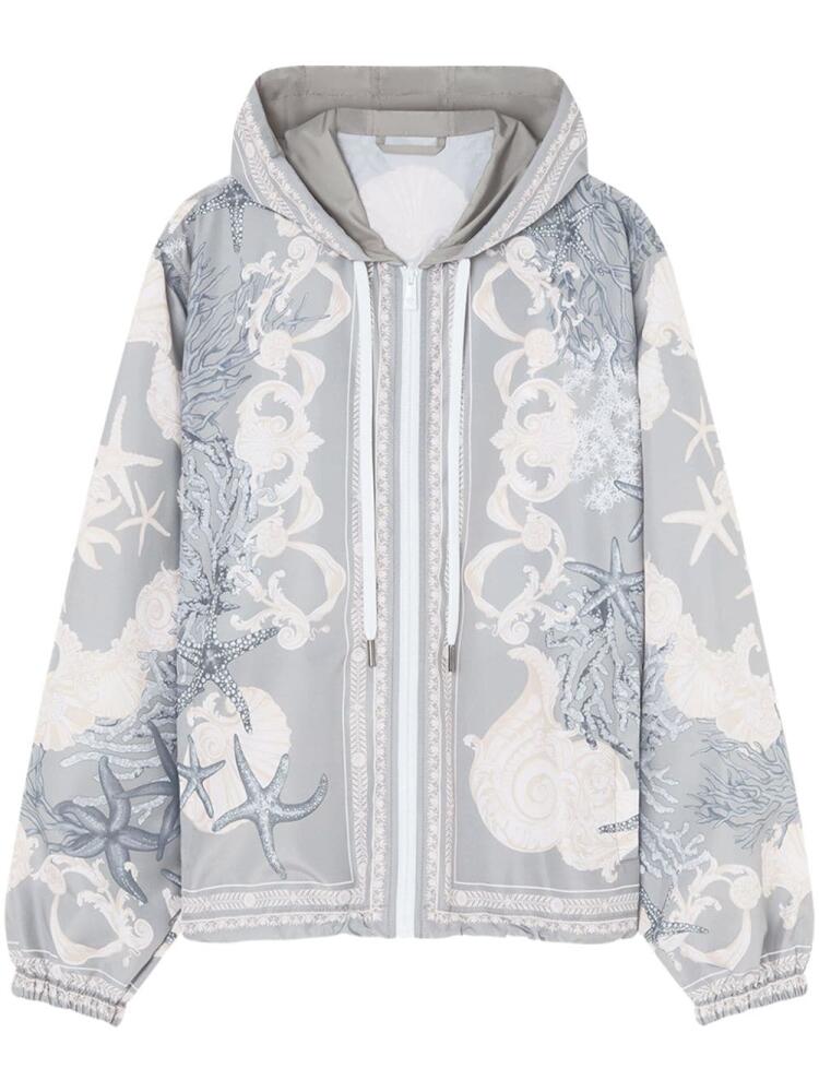 Versace Barocco Sea hooded windbreaker - Blue Cover