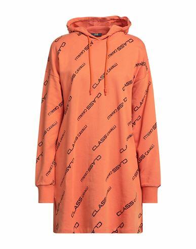 Cavalli Class Woman Mini dress Orange Cotton Cover