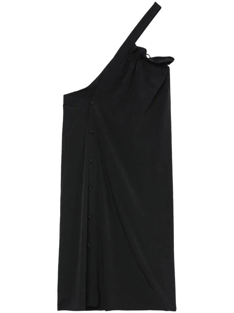 Y's asymmetric sleeveless midi dress - Black Cover