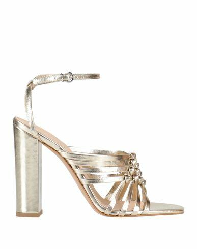 Marc Ellis Woman Sandals Platinum Leather Cover