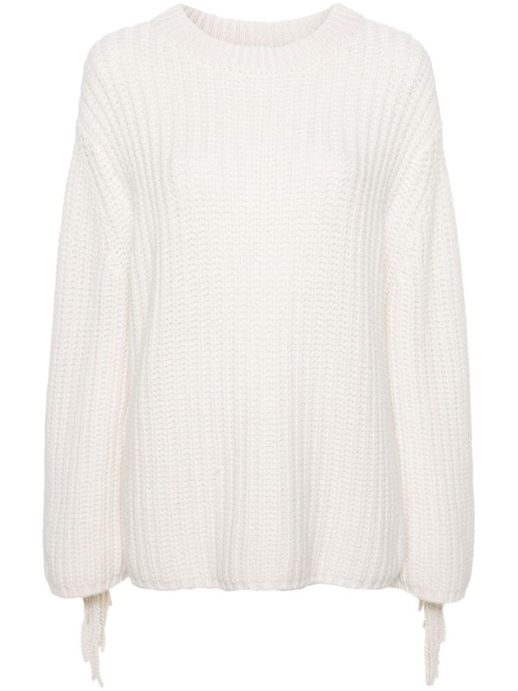 Lisa Yang Hilma fringed cashmere jumper - Neutrals Cover