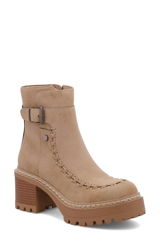 MIA Toula Platform Bootie in Sand Cover