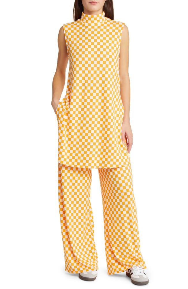 Dressed in Lala Gigi Two-Piece Check Top & Pants Set in Sunshine Check Cover