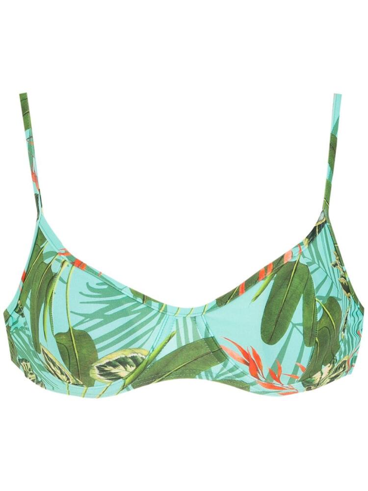 Lygia & Nanny Fiji tropical print bikini top - Green Cover