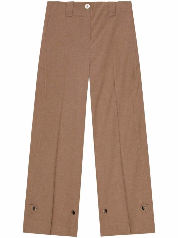 GANNI adjustable-leg tailored trousers - Neutrals Cover