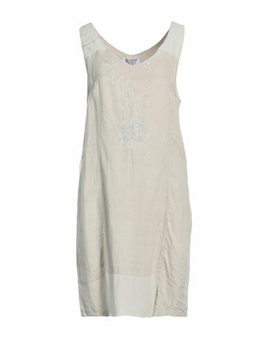 Elisa Cavaletti By Daniela Dallavalle Woman Midi dress Beige Linen, Viscose Cover