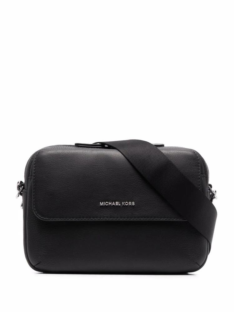 Michael Michael Kors logo-plaque leather shoudler bag - Black Cover