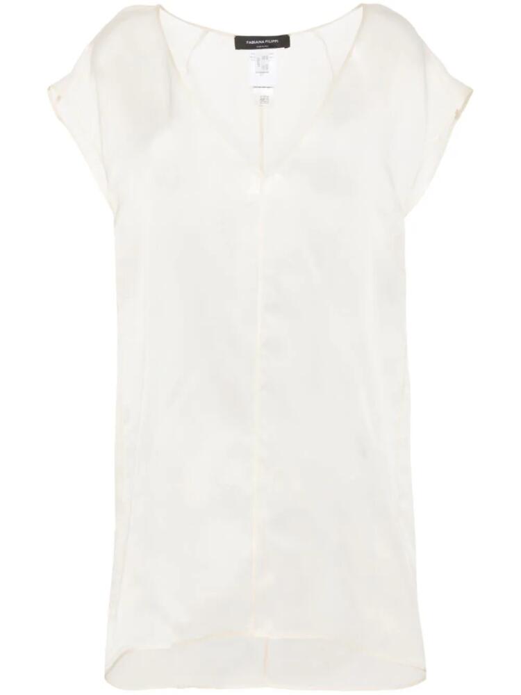 Fabiana Filippi semi-sheer silk blouse - Neutrals Cover