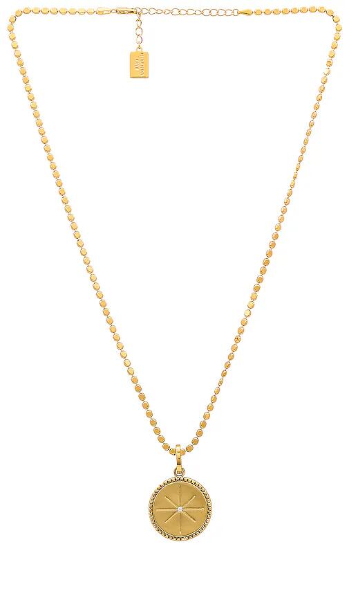 MIRANDA FRYE Paisley Chain With Reese Charm Necklace in Metallic Gold Cover