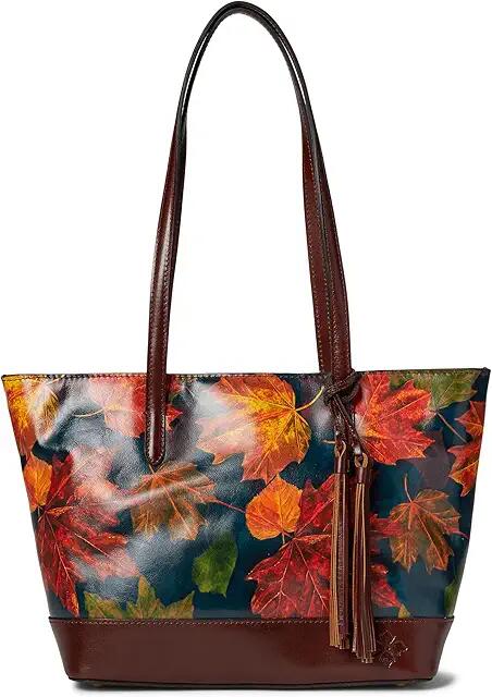 Patricia Nash Verzi Tote W/ Tassel (Maple Leaves) Tote Handbags Cover