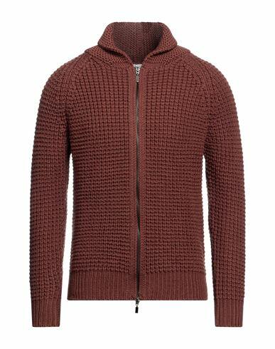 Filippo De Laurentiis Man Cardigan Brown Merino Wool Cover