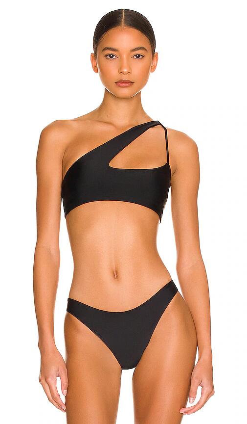 MIKOH Queensland 2 Bikini Top in Black Cover