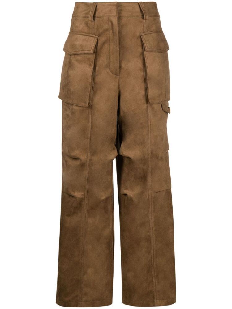 LVIR faux-suede cargo trousers - Brown Cover