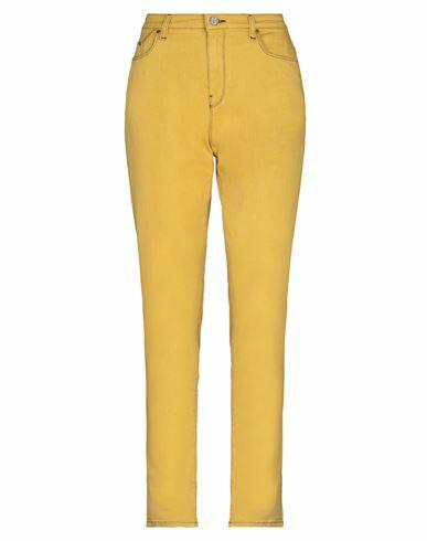 Karl Lagerfeld Woman Jeans Ocher Cotton, Elastane Cover