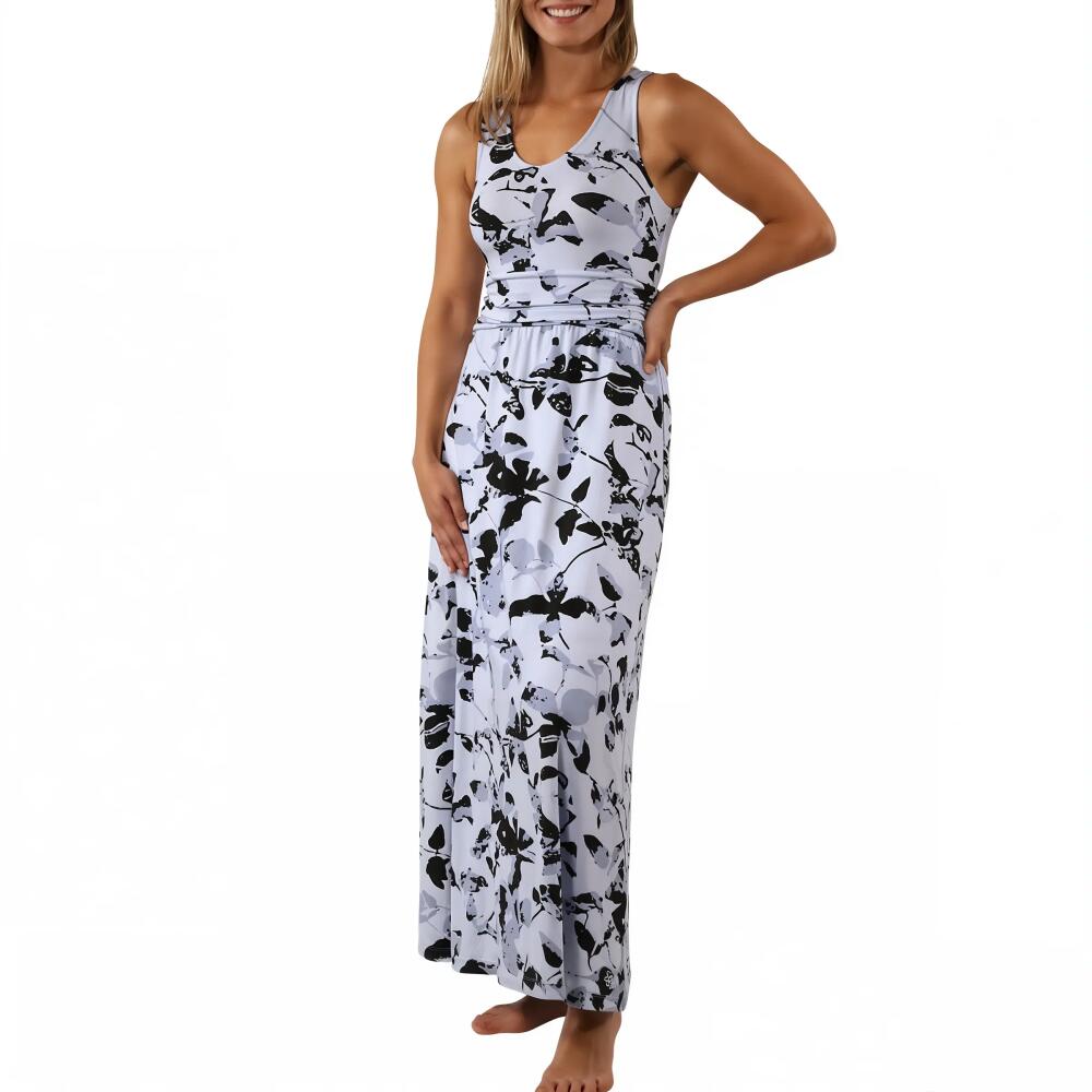 UV Skinz V-Neck Maxi Dress in Shadow Ivy Cover