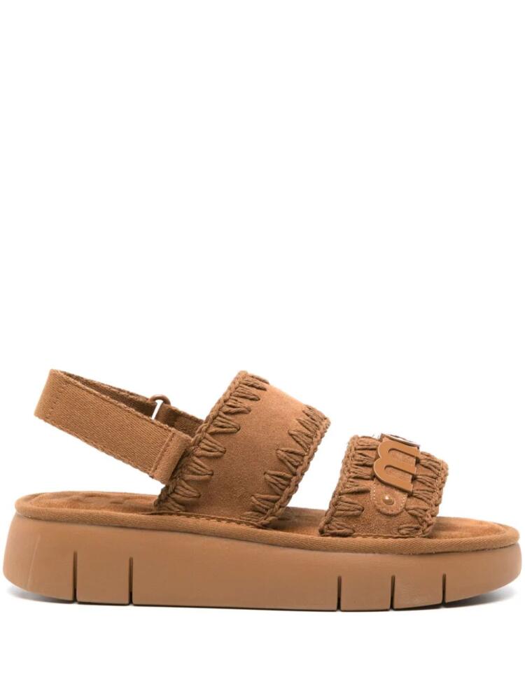 Mou Bounce suede flatform sandals - Brown Cover