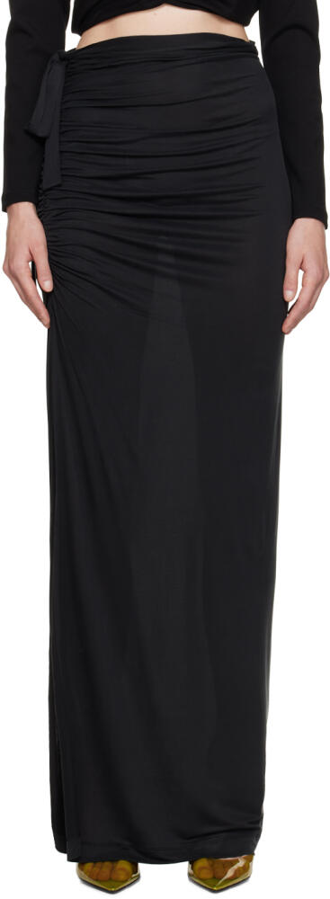 Gauge81 Black Hania Maxi Skirt Cover