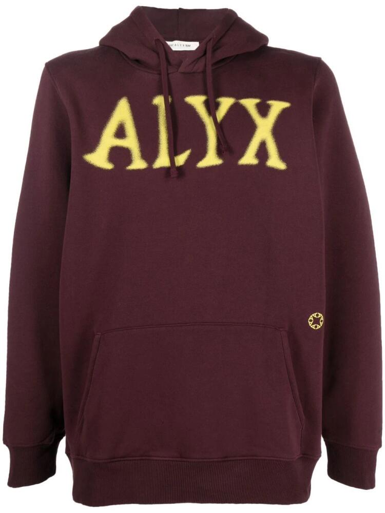 1017 ALYX 9SM logo-print long-sleeved hoodie - Red Cover