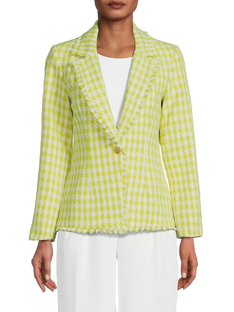 NANETTE nanette lepore Women's Checked Blazer - Citrine Cover