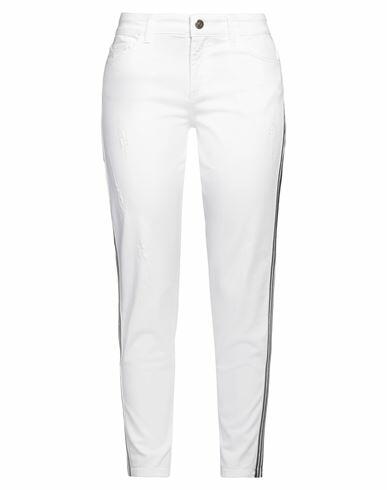 Atos Lombardini Woman Pants White Cotton, Elastane Cover