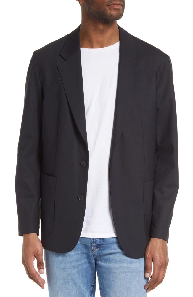 FRAME Unstructured Stretch Wool Blazer in Dark Navy Cover