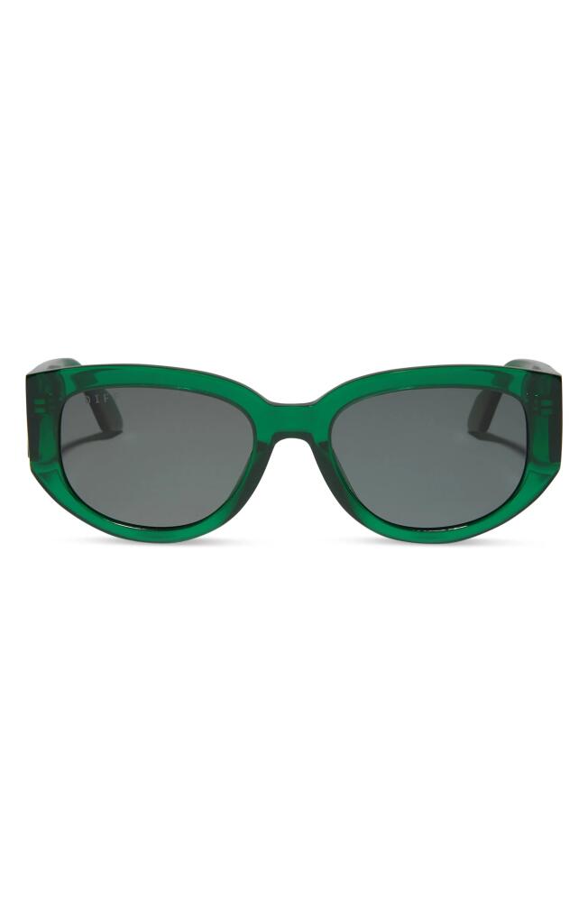 DIFF Drew 54mm Polarized Oval Sunglasses in Green Cover