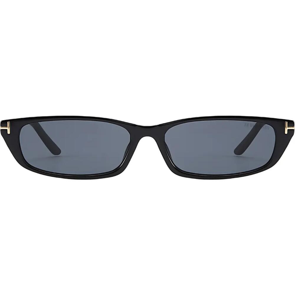 Fifth & Ninth Lana 55mm Rectangular Sunglasses in Black /Black Cover