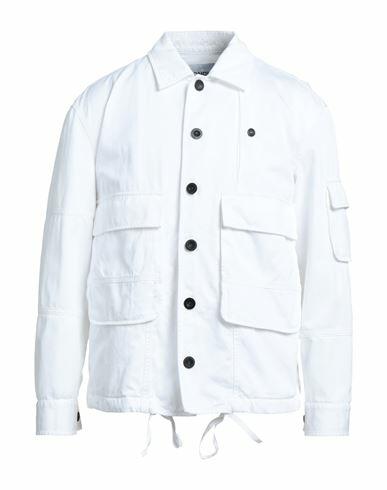 Dondup Man Jacket White Cotton Cover