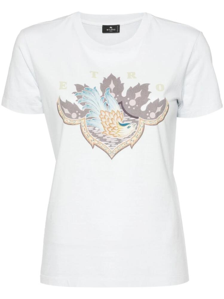 ETRO graphic-print cotton T-shirt - Blue Cover