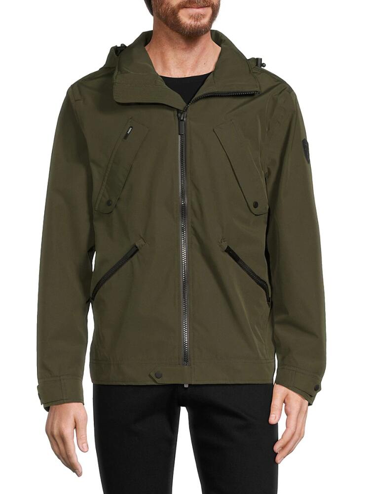 Nobis Men's Hooded Zip Up Tech Jacket - Fatigue Green Cover