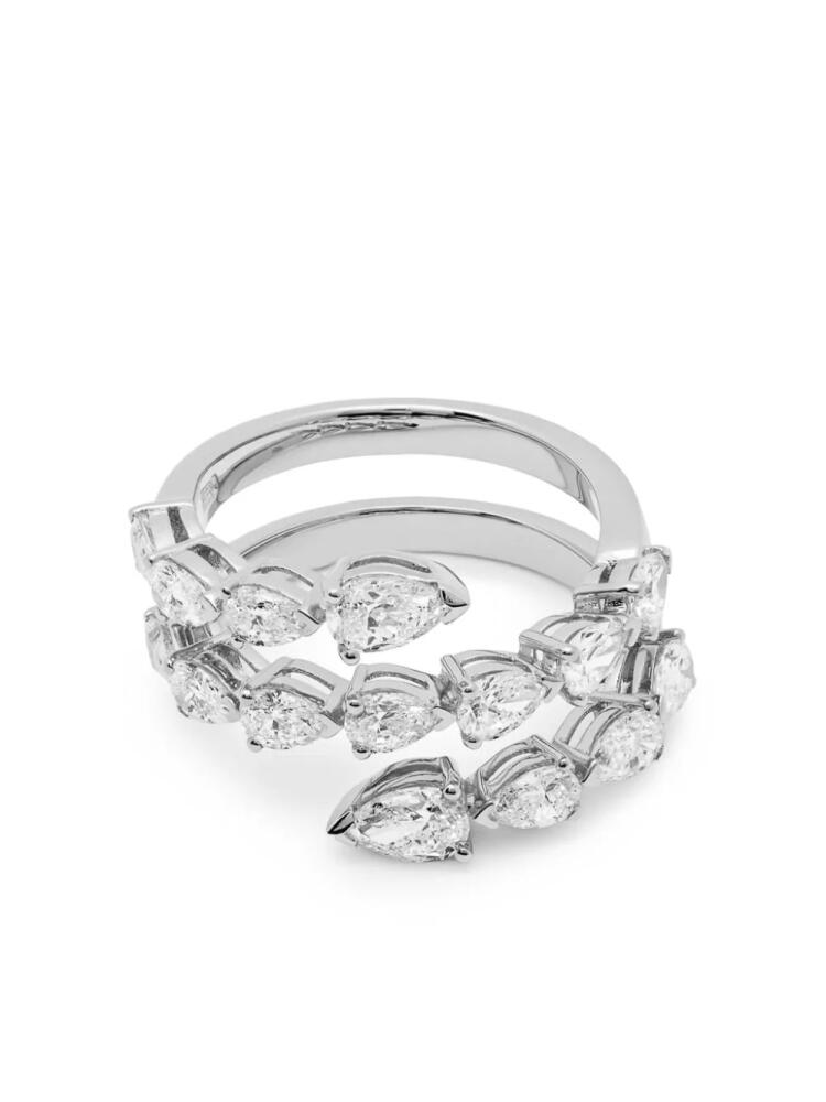 Jewels Aficionado 18kt white gold Twist diamond ring - Silver Cover