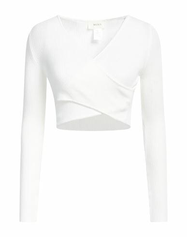 Vicolo Woman Sweater White Viscose, Polyester Cover