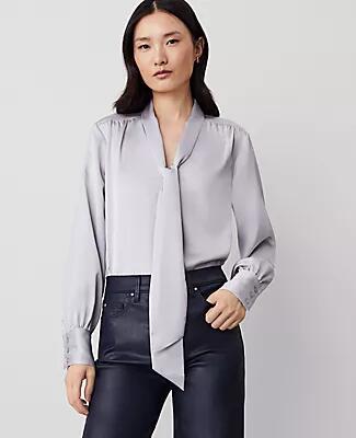 Ann Taylor V-Neck Bow Blouse Cover