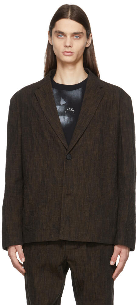 A-COLD-WALL* Brown Crinkle Blazer Cover