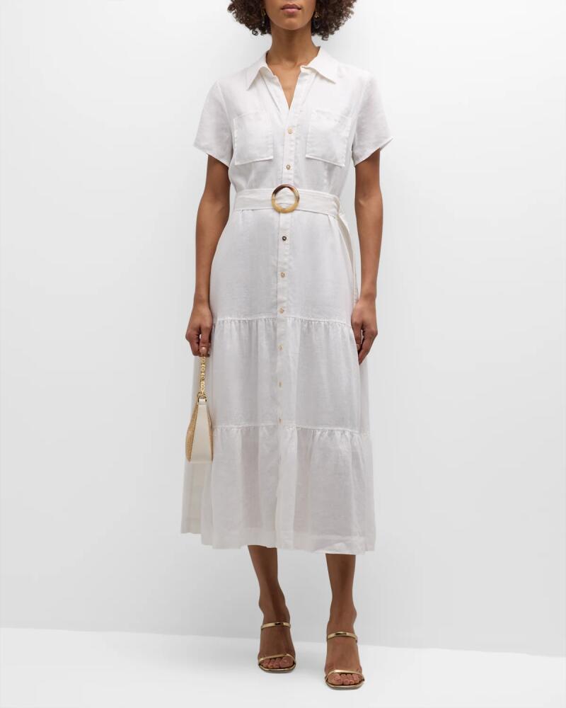 Heidi Klein Mitsio Island Short-Sleeve Maxi Shirtdress Cover