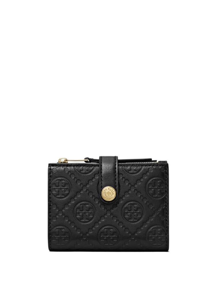 Tory Burch T-monogram leather bi-fold wallet - Black Cover