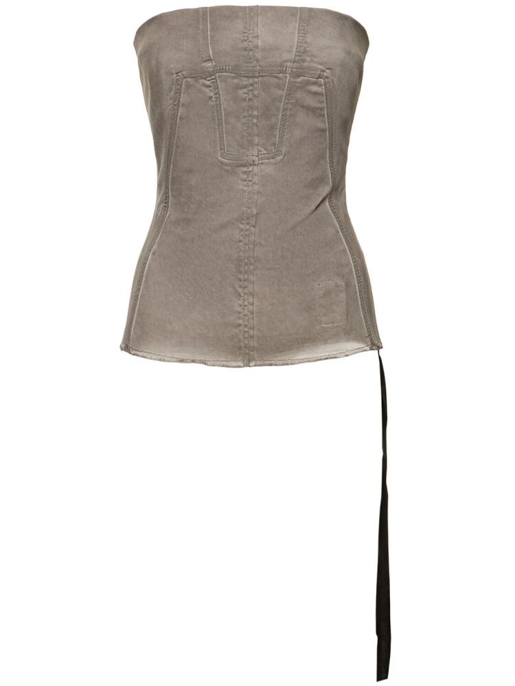 RICK OWENS DRKSHDW Denim Bustier Top Cover