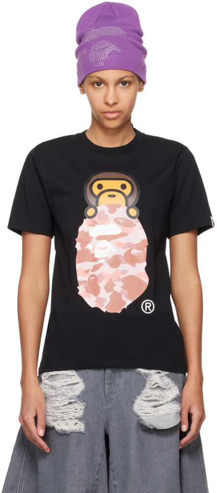 BAPE Black 1st Camo Milo On Ape Head T-Shirt Cover