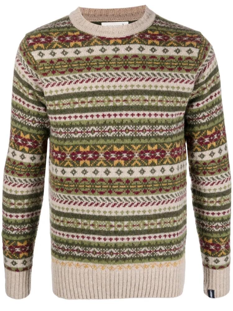 Mackintosh IMPULSE Fair Isle knit jumper - Green Cover