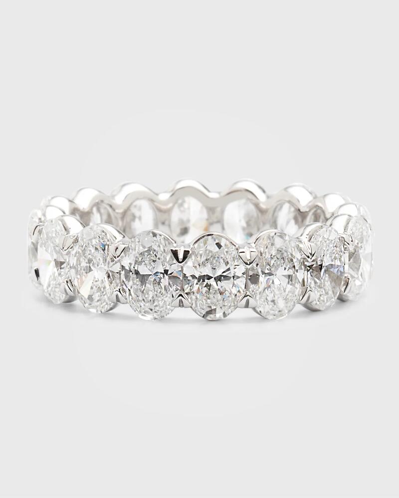 Neiman Marcus Lab Grown Diamonds Lab Grown Diamond 18K White Gold Oval Eternity Ring, 5.0tcw Cover