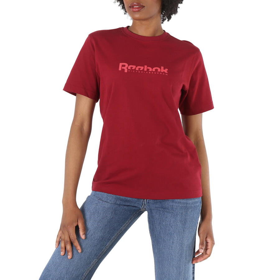 Reebok Collegiate Burgundy Cotton Jersey VB Logo T-shirt Cover