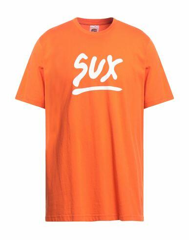 Life Sux Man T-shirt Orange Cotton Cover